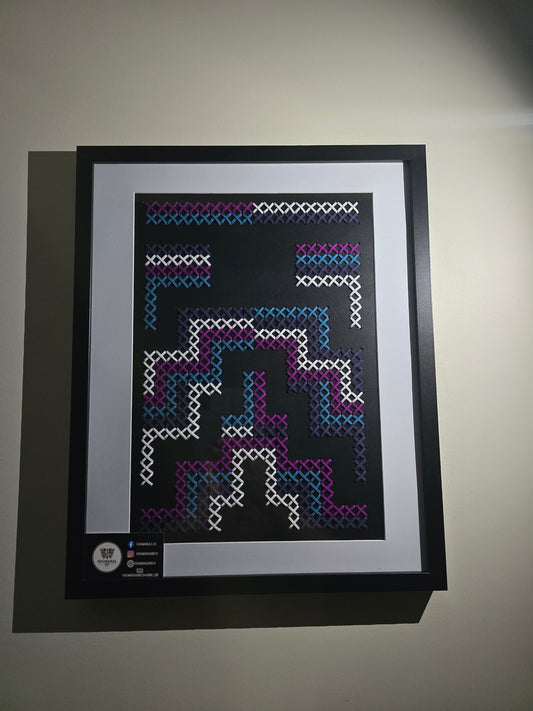 Custom Poutama Tukutuku Mosaic Panel